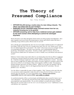 Presumed Compliance.