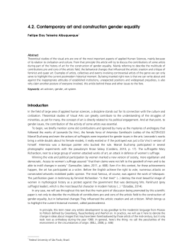 4.2. Contemporary art and construction gender equality