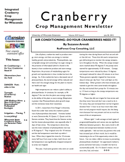 Cranberry - Wood County - University of Wisconsin