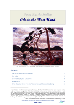 Shelley`s ode to the West Wind