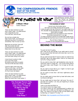 The Masks We Wear - The Compassionate Friends East of The
