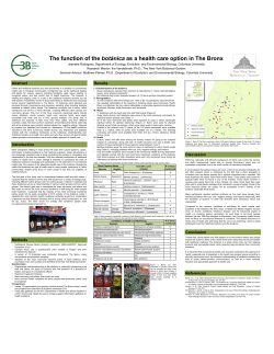 Poster: The function of the bot&aacute;nica as a health care option in The