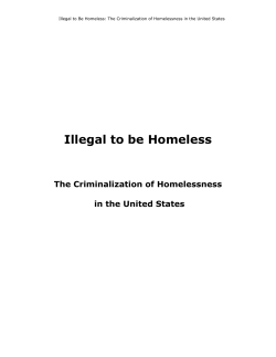 Illegal to be Homeless - National Coalition for the Homeless