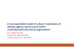 A non‐essentialist model of culture: Implications of identity, agency