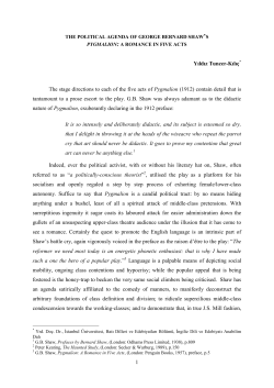 1 Yıldız Tuncer-Kılıç* The stage directions to each of the five acts of