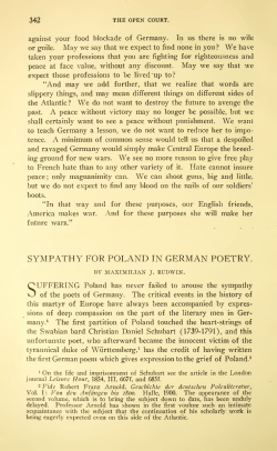 Sympathy for Poland in German Poetry.