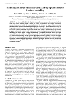 The impact of parametric uncertainty and topographic error in ice
