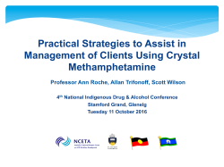 Practical Strategies to Assist in Management of Clients Using Crystal