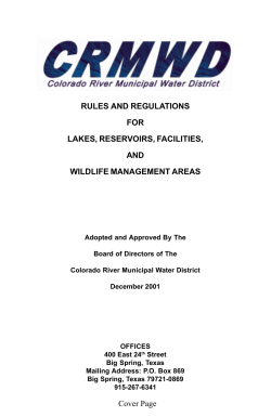 Rules and Regulations for web - Colorado River Municipal Water