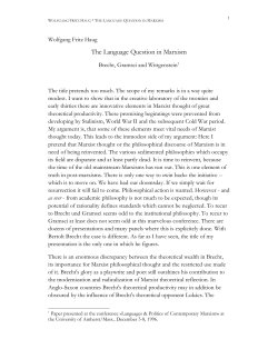 The Language Question in Marxism