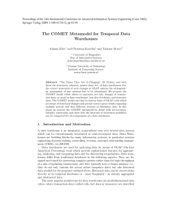 The COMET Metamodel for Temporal Data Warehouses