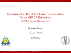 Improvement of the Offline Event Reconstruction for