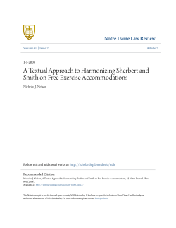 A Textual Approach to Harmonizing Sherbert and Smith on Free