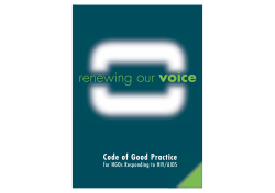 Code of Good Practice for NGOs Responding to HIV/AIDS