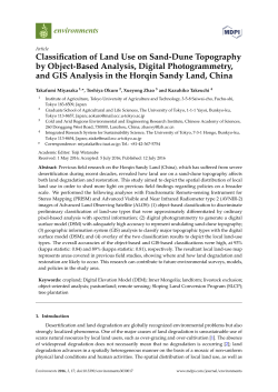 Classification of Land Use on Sand