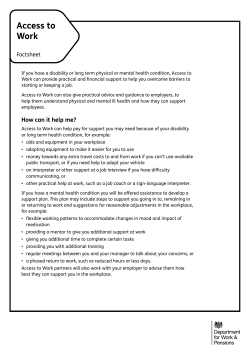 Access to Work Factsheet