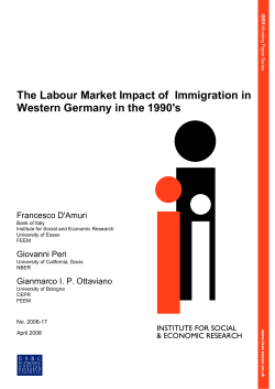 The Labour Market Impact of Immigration in Western Germany in the