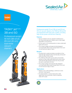 TASKI&reg; jetTM/MC 38 and 50 - 1Source