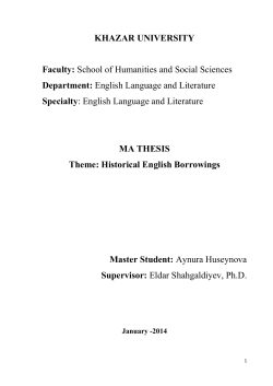 KHAZAR UNIVERSITY - Khazar University Institutional Repository