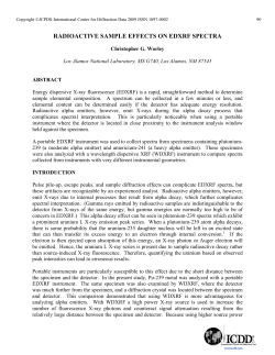 radioactive sample effects on edxrf spectra