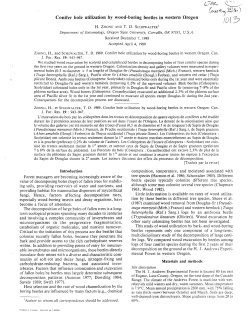 Conifer bole utilization by wood-boring beetles in western Oregon