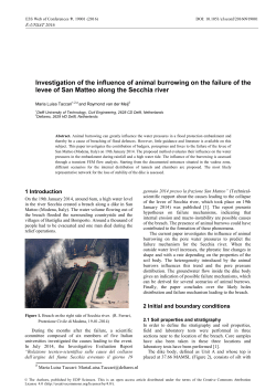 Investigation of the influence of animal burrowing on the failure of