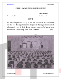 Q1.Imagine yourself sitting in the last row of an auditorium to see the