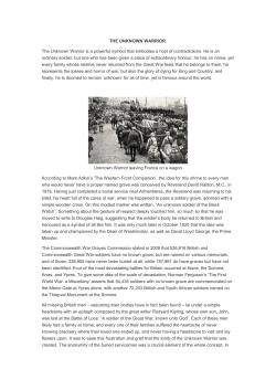 The Unknown Warrior is a powerful symbol that embodies a host of