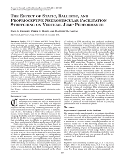 the effect of static, ballistic, and proprioceptive neuromuscular