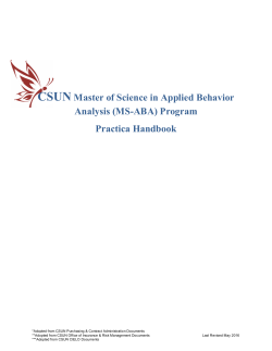 CSUNMaster of Science in Applied Behavior Analysis (MS