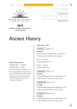 Ancient History - Board of Studies