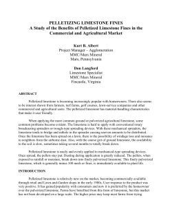 PELLETIZING LIMESTONE FINES A Study of the