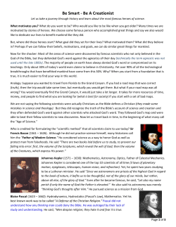Be Smart - Be A Creationist