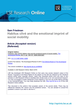 Habitus cliv&eacute; and the emotional imprint of social mobility