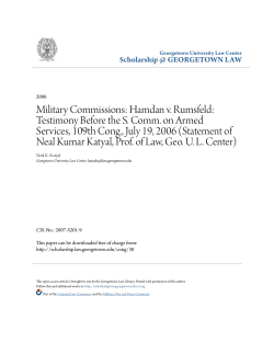 Military Commissions: Hamdan v. Rumsfeld