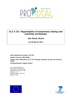 D.2.7 (5)- Organisation of awareness raising and