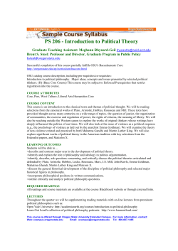 PS 206 - Introduction to Political Theory