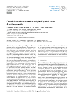 Oceanic bromoform emissions weighted by their ozone depletion