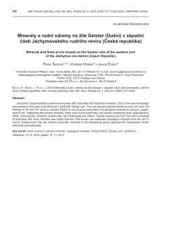 Miner&aacute;ly a rudn&iacute; n&aacute;lomy na ž&iacute;le Geister (Du&scaron;n&iacute;)