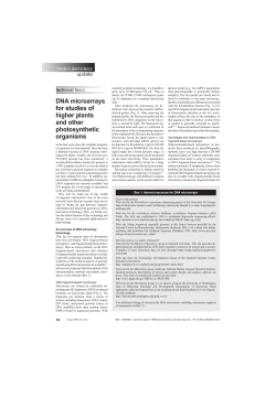 DNA microarrays for studies of higher plants and other