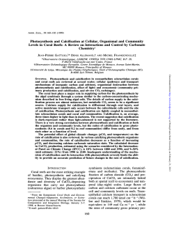 Photosynthesis and Calcification at Cellular, Organismal