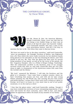 THE CANTERVILLE GHOST, by Oscar Wilde