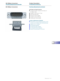 IDC Ribbon Connectors Flachbandkabelsteckverbinder IDC Ribbon