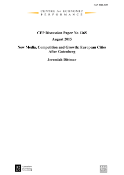 New Media, Competition and Growth: European Cities After Gutenberg