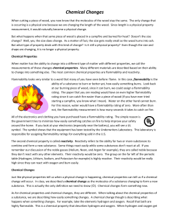 Chemical Changes