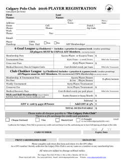 HERE - Calgary Polo Club