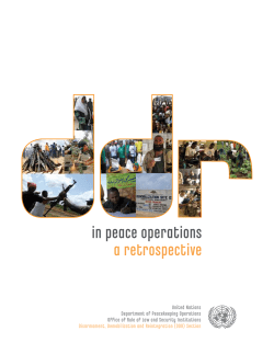 in peace operations a retrospective