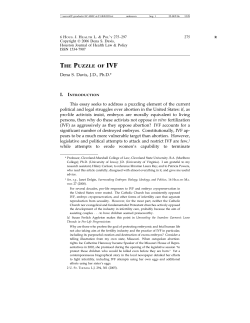 the puzzle of ivf - University of Houston Law Center