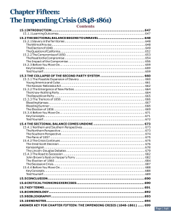 ChaPtEr fIftEEn: thE ImPEnDInG CrISIS