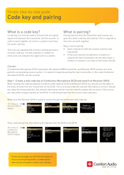 Code key and pairing
